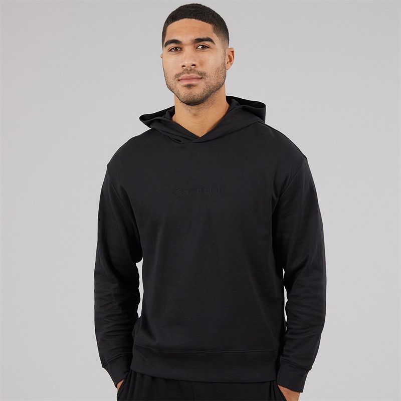 Calvin Klein Mens Long Sleeve Lounge Hoodie Black
