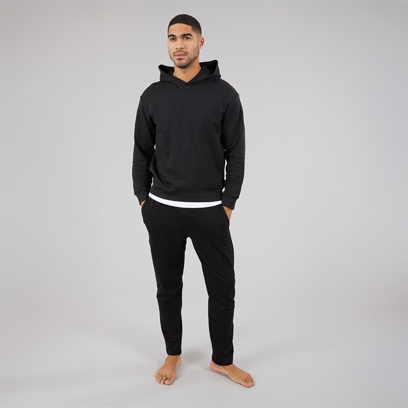 Calvin Klein Mens Long Sleeve Lounge Hoodie Black