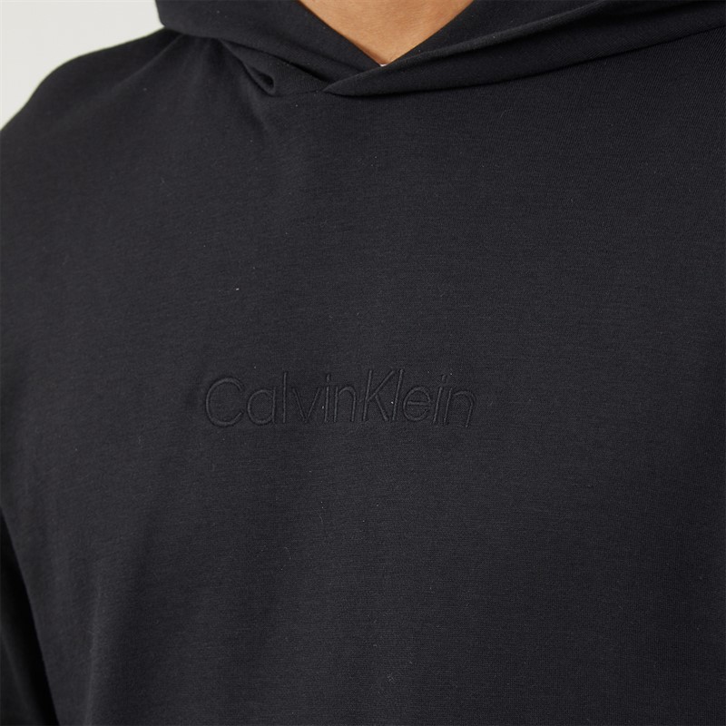 Calvin Klein Mens Long Sleeve Lounge Hoodie Black
