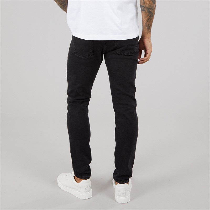 Calvin Klein Mens Slim Taper Jeans Denim Black