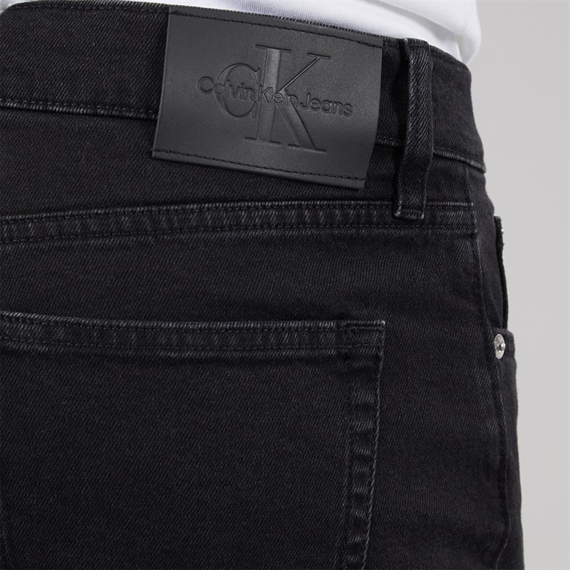 Calvin Klein Mens Slim Taper Jeans Denim Black
