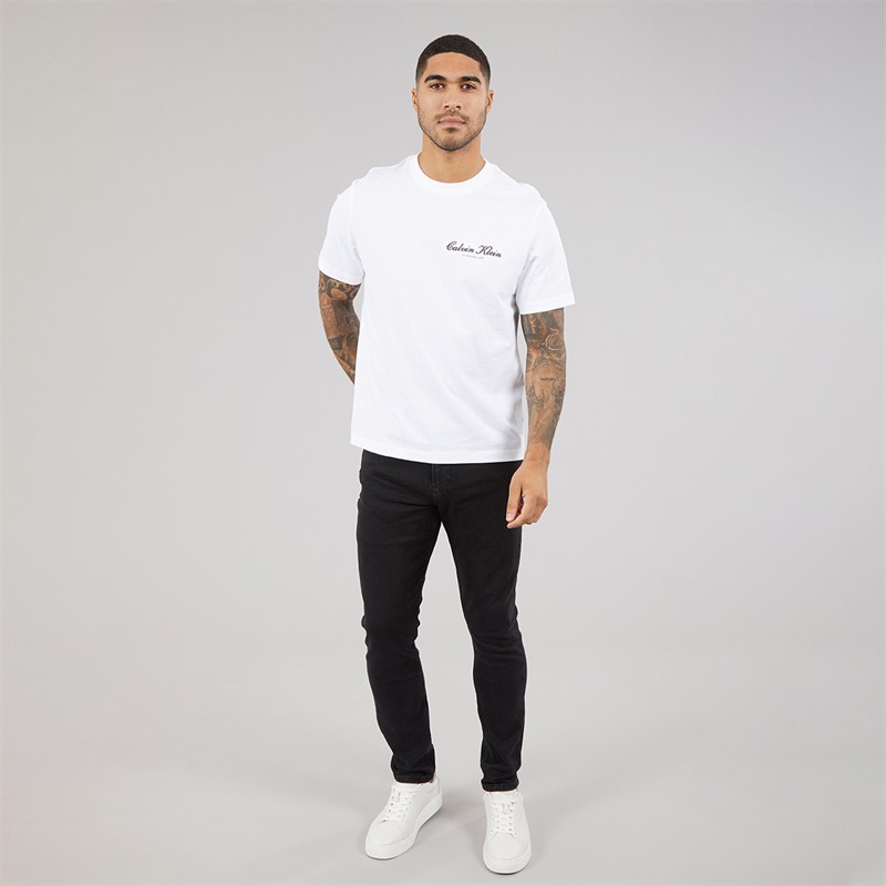 Calvin Klein Mens Slim Taper Jeans Denim Black