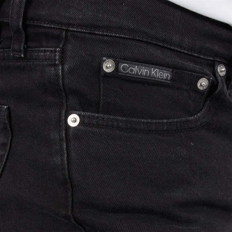 Calvin Klein Mens Slim Taper Jeans Denim Black