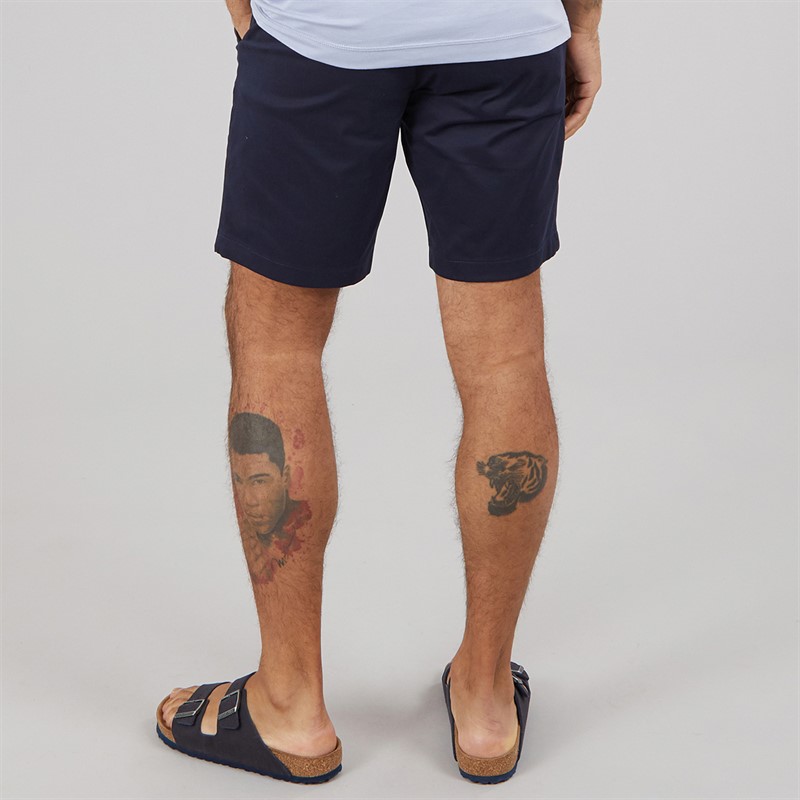 Calvin Klein Mens Sateen Stretch Slim Shorts Dark Sapphire