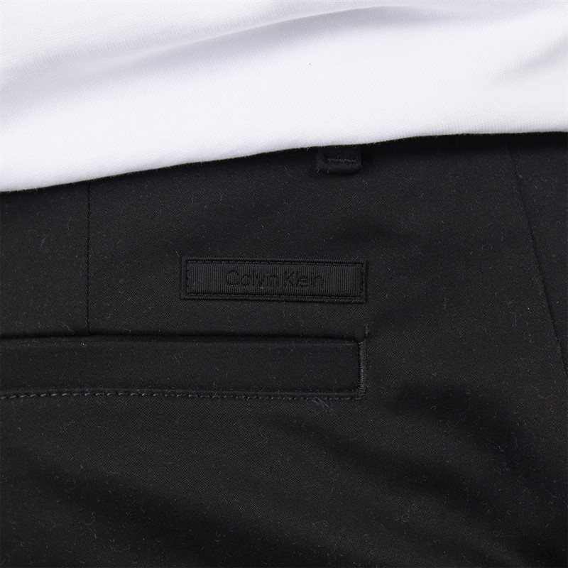 Calvin Klein Mens Sateen Stretch Slim Shorts Ck Black