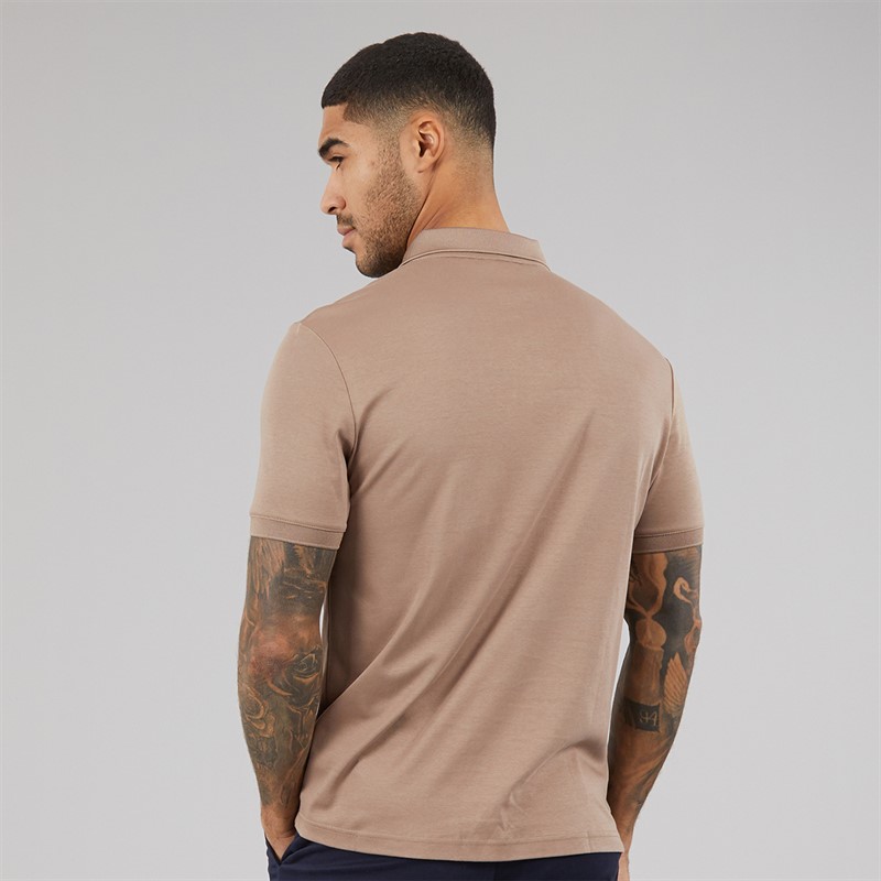 Calvin Klein Mens Liquid Touch Welt Polo Shirt Fossil
