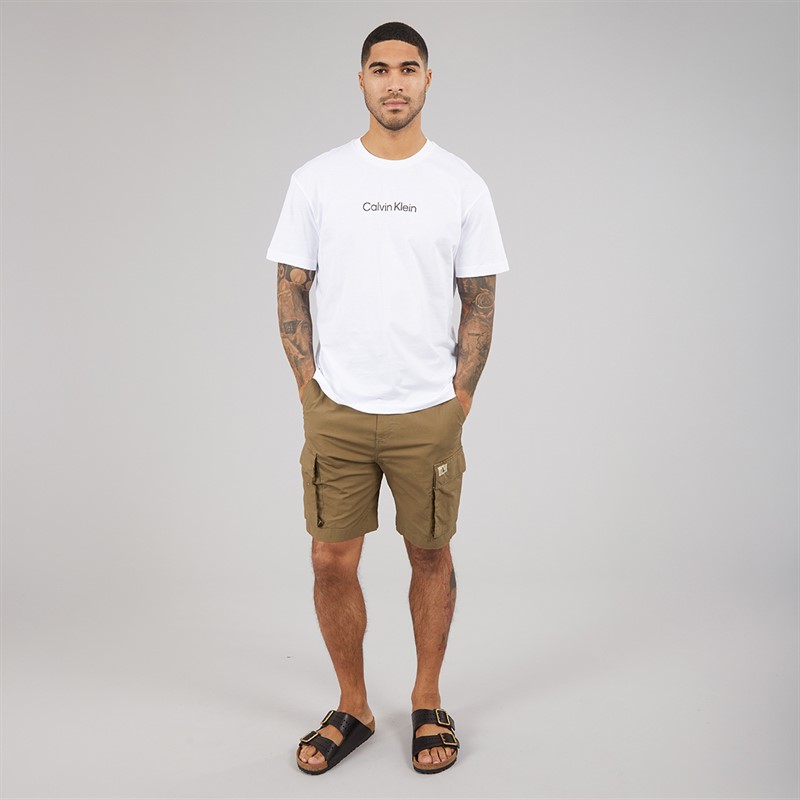 Calvin Klein Mens Hero Logo Comfort T-Shirt Bright White