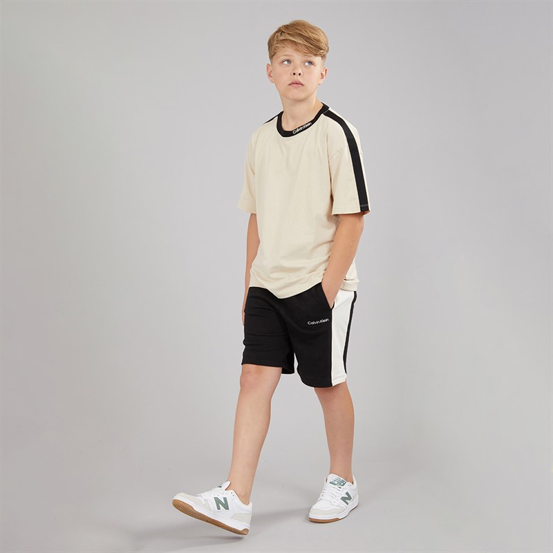 Calvin Klein Boys Colour Block Relaxed Shorts Ck Black