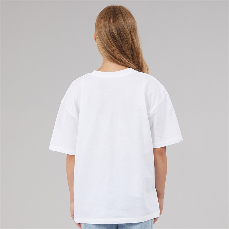 Calvin Klein Girls Bold CKJ Logo T-Shirt Bright White