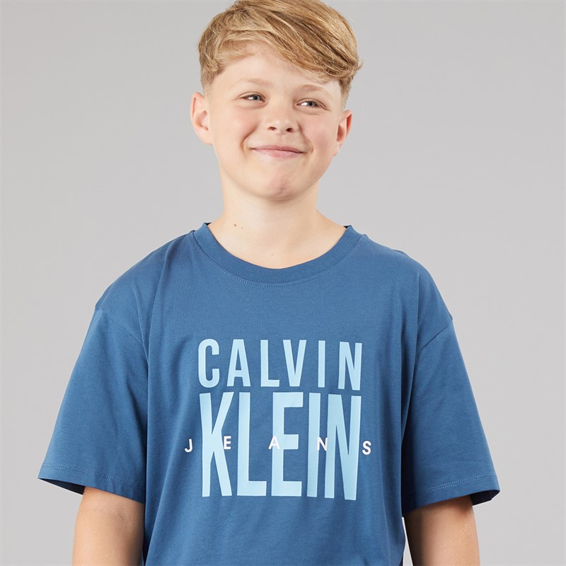 Calvin Klein Boys Bold CKJ Graphic T-Shirt Oceana