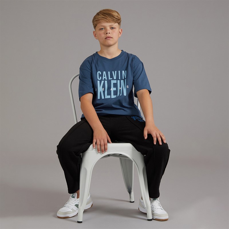 Calvin Klein Boys Bold CKJ Graphic T-Shirt Oceana