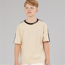 Calvin Klein Boys Embro Tape T-Shirt Oyster Gray