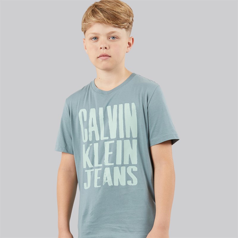 Calvin Klein Boys Slogan Graphic T-shirt Trooper