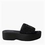 Calvin Klein Womens Amelia Mesh Platform Sliders Triple Black