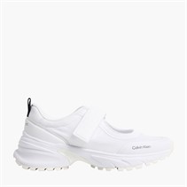 Calvin Klein Womens Trailblazer Velcro Runner Trainers Triple Bright White