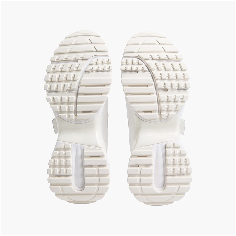 Calvin Klein Womens Trailblazer Velcro Runner Trainers Triple Bright White