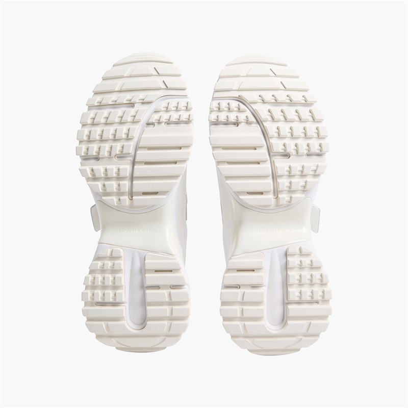 Calvin Klein Womens Trailblazer Velcro Runner Trainers Triple Bright White