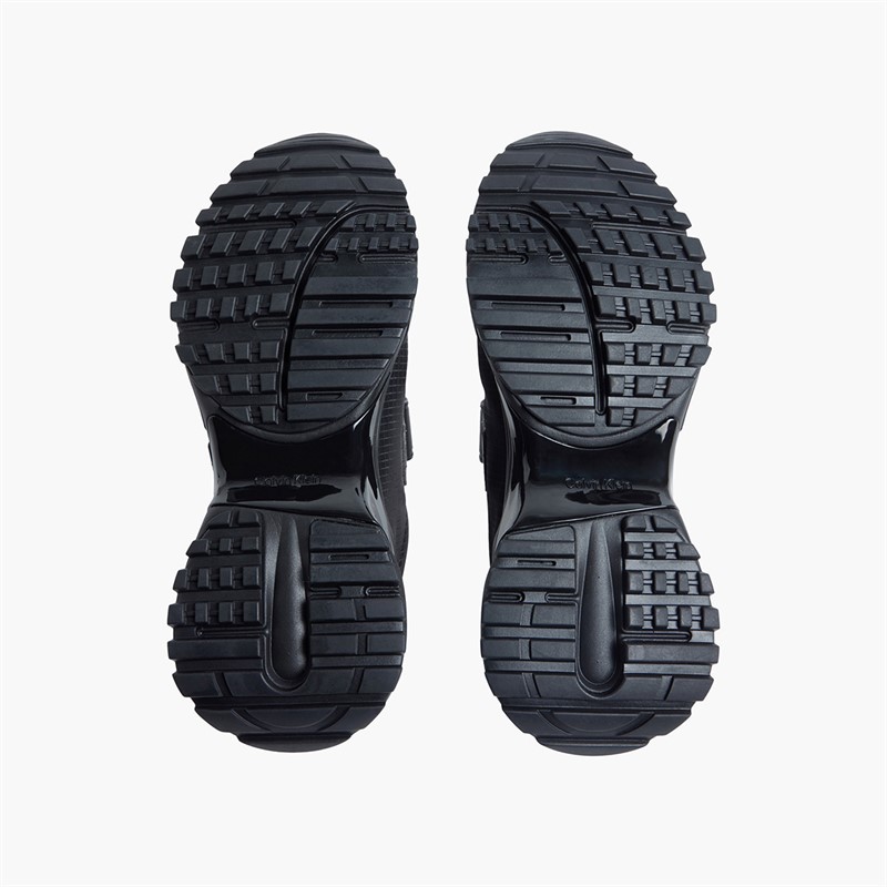 Calvin Klein Womens Trailblazer Velcro Runner Trainers Triple Black