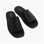 Calvin Klein Mens Alonso Leather Slider Sandals Triple Black
