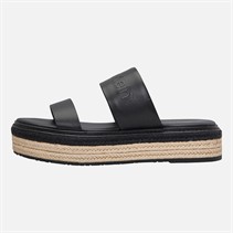 Calvin Klein Womens Flatform Wedge Sliders Ck Black