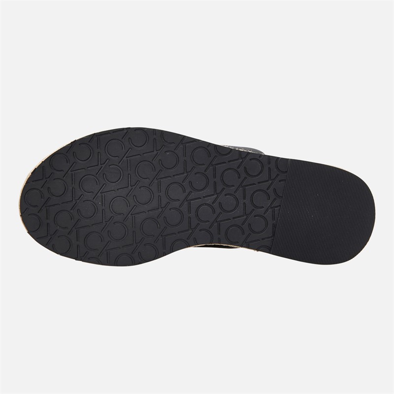 Calvin Klein Womens Flatform Wedge Sliders Ck Black