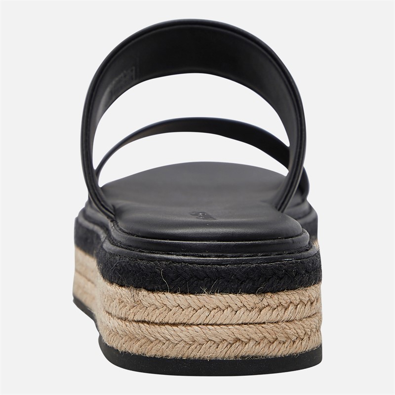 Calvin Klein Womens Flatform Wedge Sliders Ck Black