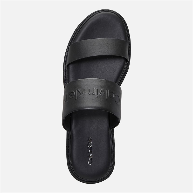 Calvin Klein Womens Flatform Wedge Sliders Ck Black
