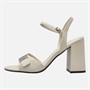 Calvin Klein Womens Leather Heel Sandals Turtle Dove