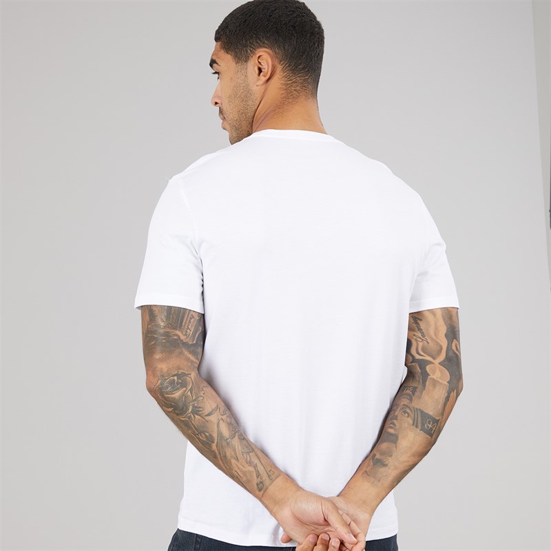 Calvin Klein Mens Short Sleeve Mono Logo Graphic T-Shirt Brilliant White