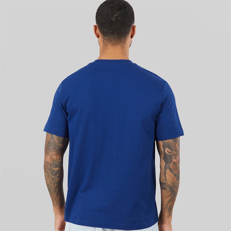 Calvin Klein Mens Short Sleeve Tonal Metallic Graphic T-Shirt Blue Majesty