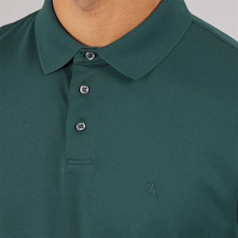 Calvin Klein Mens Short Sleeve Supima Chest Embroidered Polo Shirt Nearly Navy