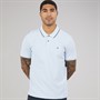 Calvin Klein Mens Short Sleeve Refined Pique Tip Polo Shirt Breezy Blue