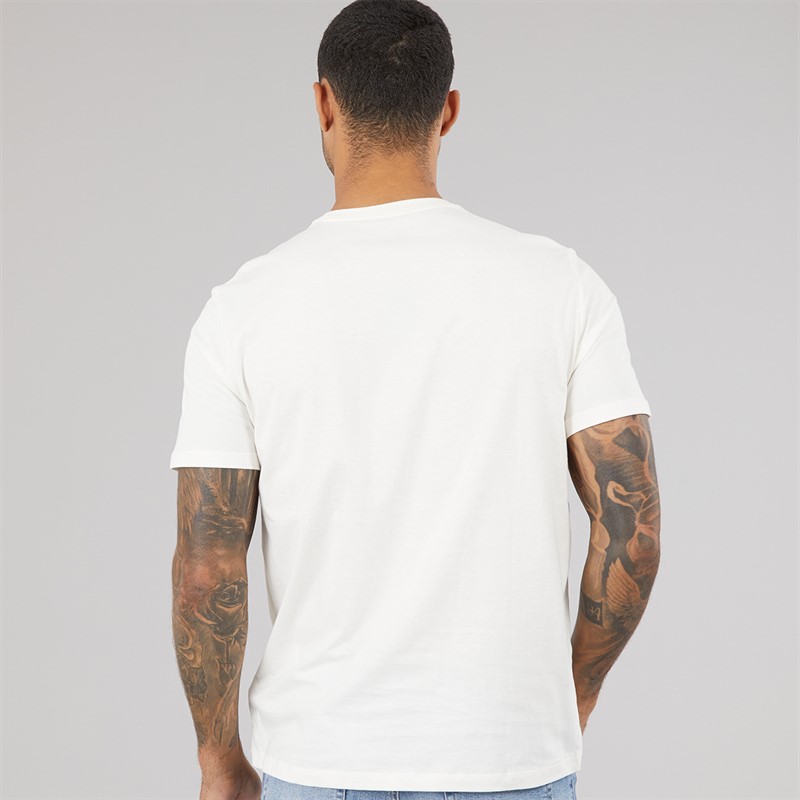 Calvin Klein Mens Short Sleeve Graphic T-Shirt White Greige