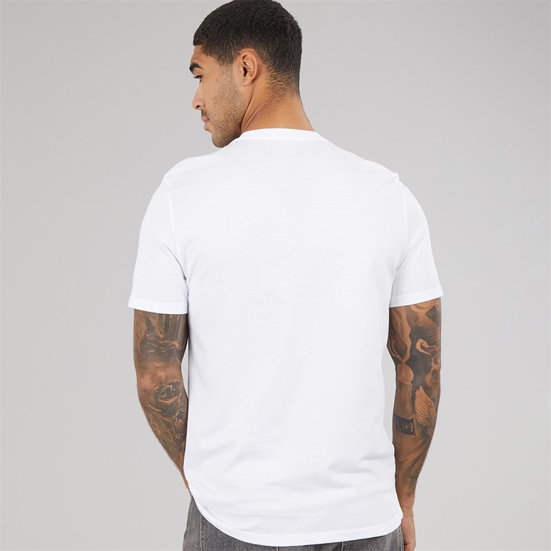 Calvin Klein Mens Short Sleeve Distress Mono Graphic T-Shirt Bright White