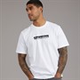 Calvin Klein Mens Short Sleeve Tonal Metallic Graphic T-Shirt Bright White