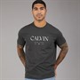 Calvin Klein Mens Short Sleeve Mono Logo Graphic T-Shirt Pirate Black