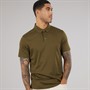 Calvin Klein Mens Short Sleeve Supima Chest Embroidered Polo Shirt Crude Green