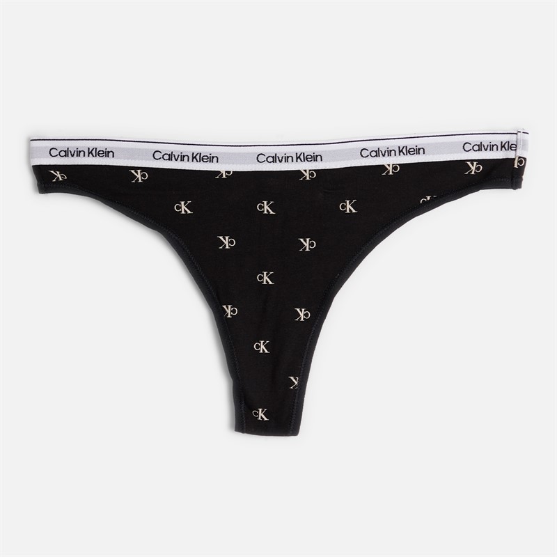 Calvin Klein Womens Five Pack Thongs Black/Black/Snow Heather/Punch P
