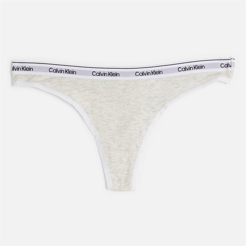 Calvin Klein Womens Five Pack Thongs Black/Black/Snow Heather/Punch P