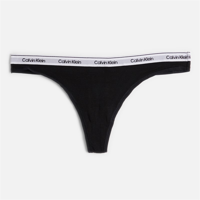 Calvin Klein Womens Five Pack Thongs Black/Black/Snow Heather/Punch P