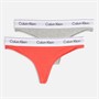Calvin Klein Womens Two Pack Thongs Punch Pink/Grey Heather