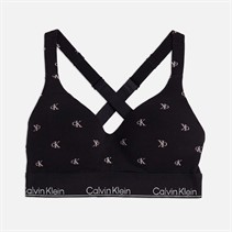 Calvin Klein Womens Lift Bralette Diamond Logo Black