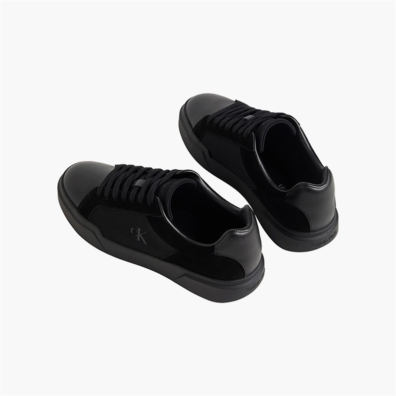 Calvin Klein Mens Chunky Cupsole Trainers Triple Black