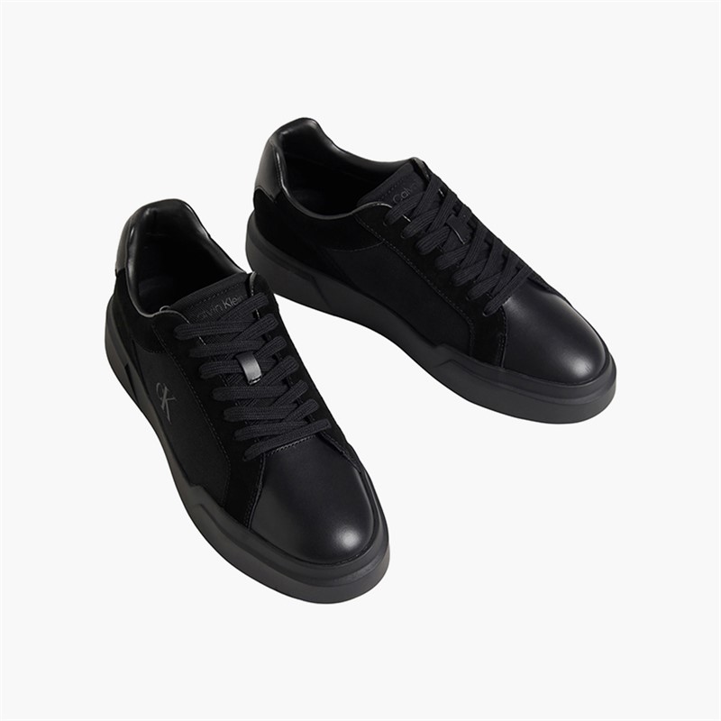 Calvin Klein Mens Chunky Cupsole Trainers Triple Black