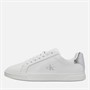 Calvin Klein Womens Low Profile Cuspole Trainers Bright White/Silver