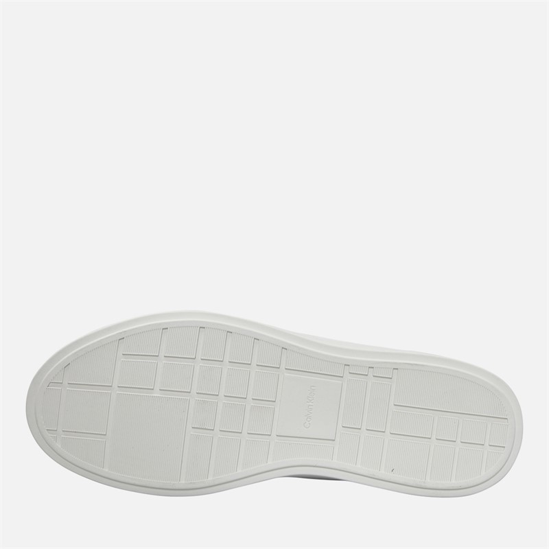Calvin Klein Womens Low Profile Cuspole Trainers Bright White/Silver