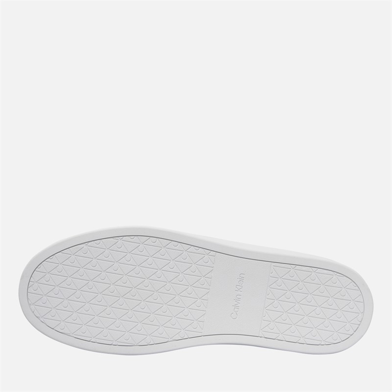 Calvin Klein Mens Classic Cupsole Trainers Triple Bright White