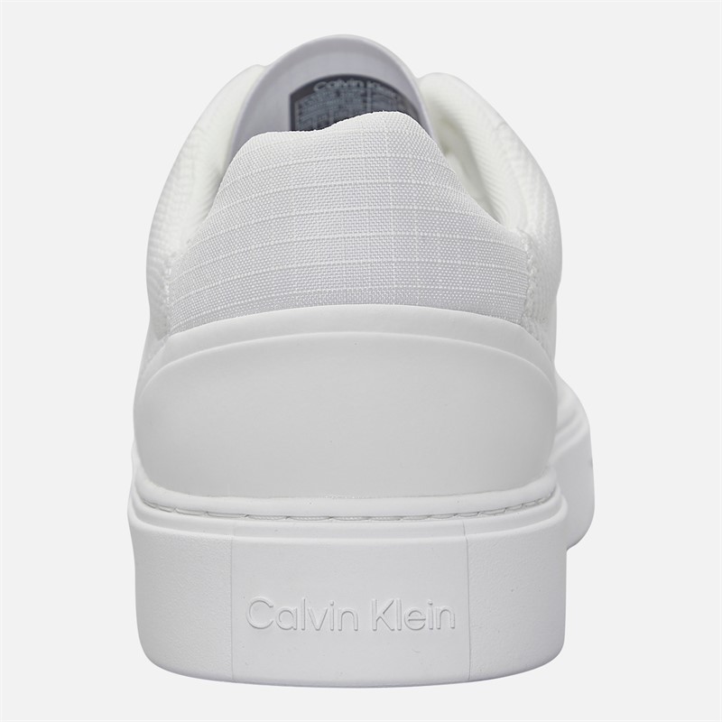 Calvin Klein Mens Classic Cupsole Trainers Triple Bright White
