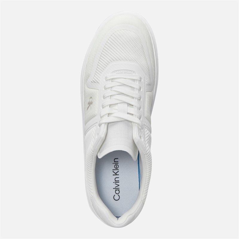 Calvin Klein Mens Classic Cupsole Trainers Triple Bright White