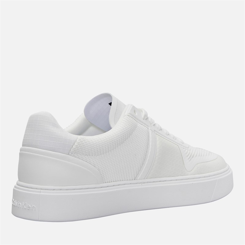 Calvin Klein Mens Classic Cupsole Trainers Triple Bright White